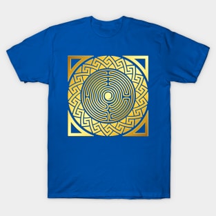 Golden round frame T-Shirt